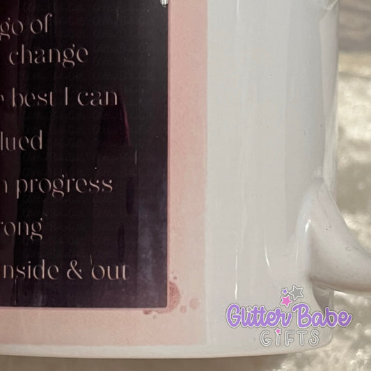 Close up of faded print