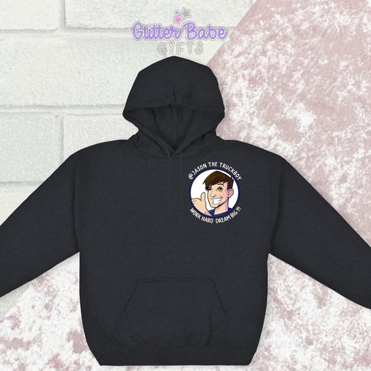 Jason the TruckBoy Quote & Tag Logo Hoodie