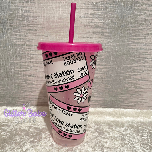 Pink Self Love Ticket - Cold Cup