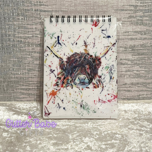 Highland Cow A6 Notepad