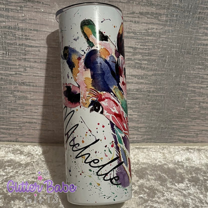 Giraffe Skinny Tumbler - Michelle - Imperfect