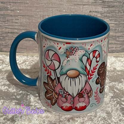 Gingerbread Candy Cane Lane  Blue Mug - Imperfect