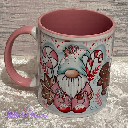 Gingerbread Candy Cane Lane  Pink Mug - Imperfect