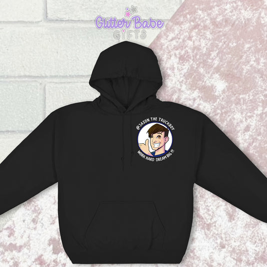 Jason the TruckBoy Quote & Tag Logo Hoodie