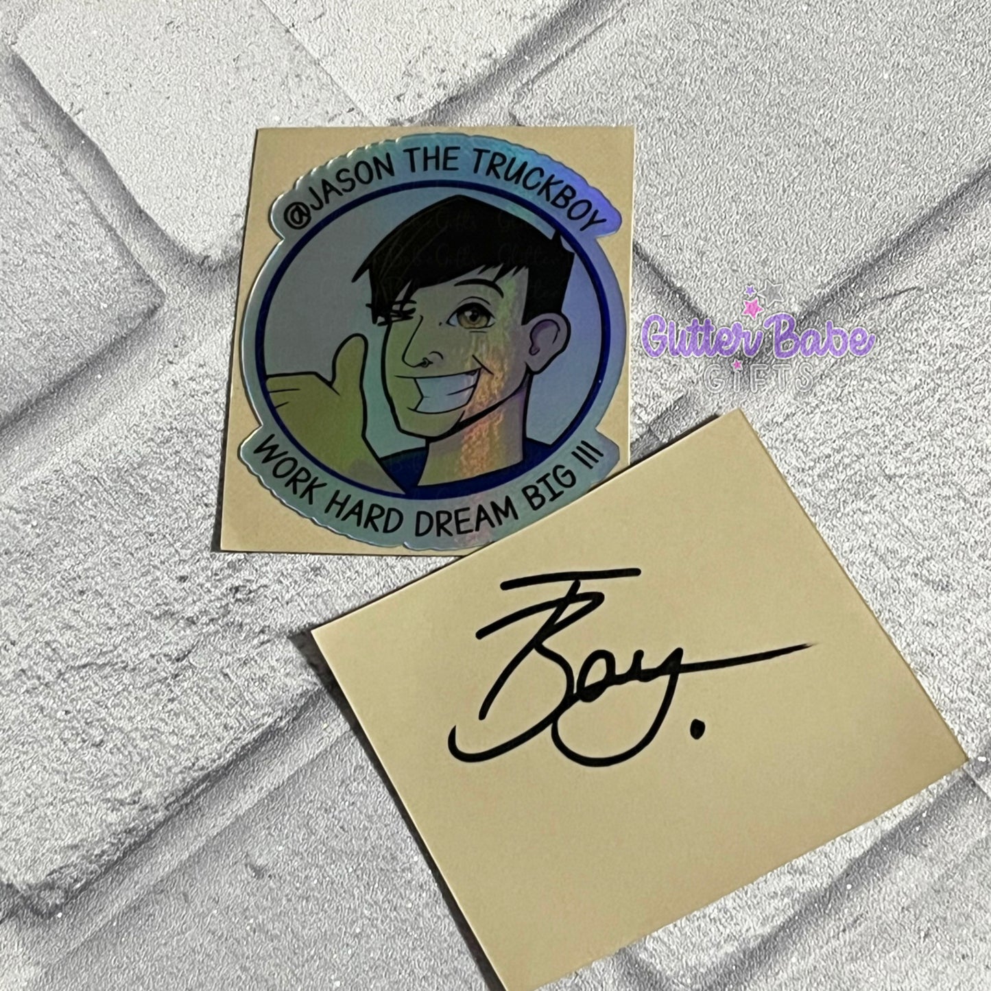 Jason The TruckBoy Signed Car Stickers