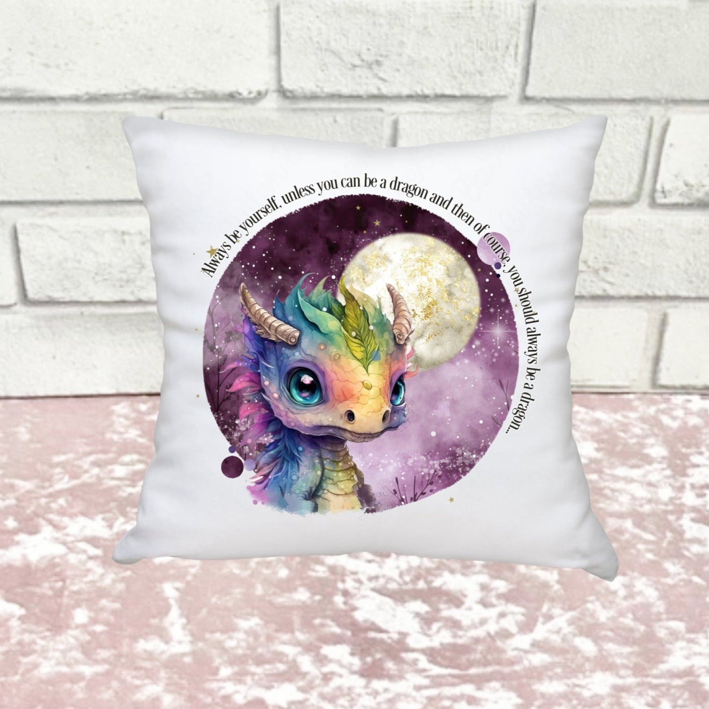 Night Sky Dragons - Mini Cushion