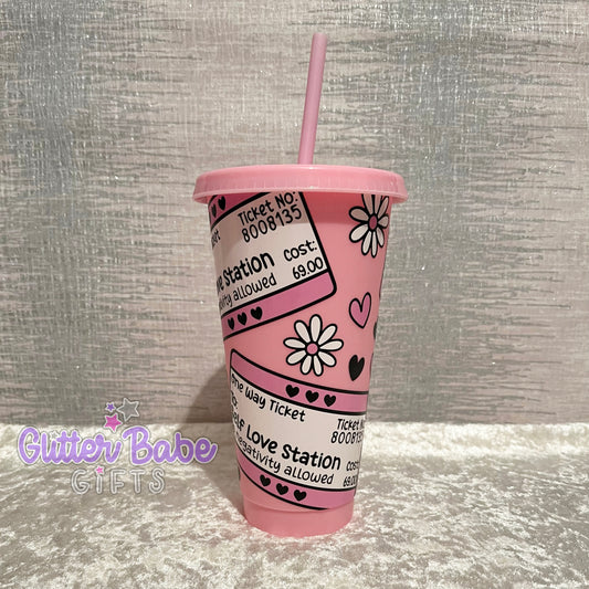 Pink Self Love Ticket - Cold Cup