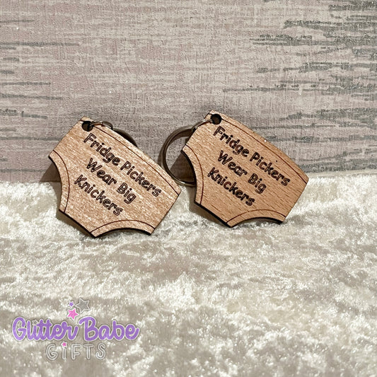 Fridge Picker Wooden Keyring